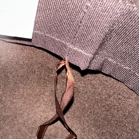 Wool Felt Brown Floppy Hat Round Womens - Picture 6 of 11